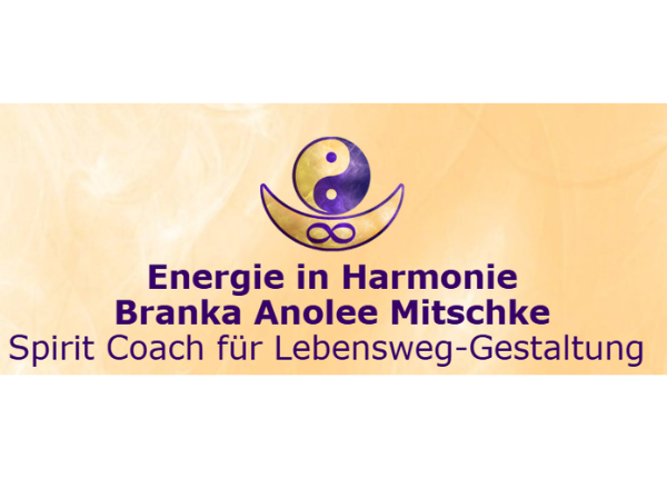 Flyer Branka Anolee Mitschke, Energie in Harmonie, Spirit Coach für Lebensweg-Gestaltung